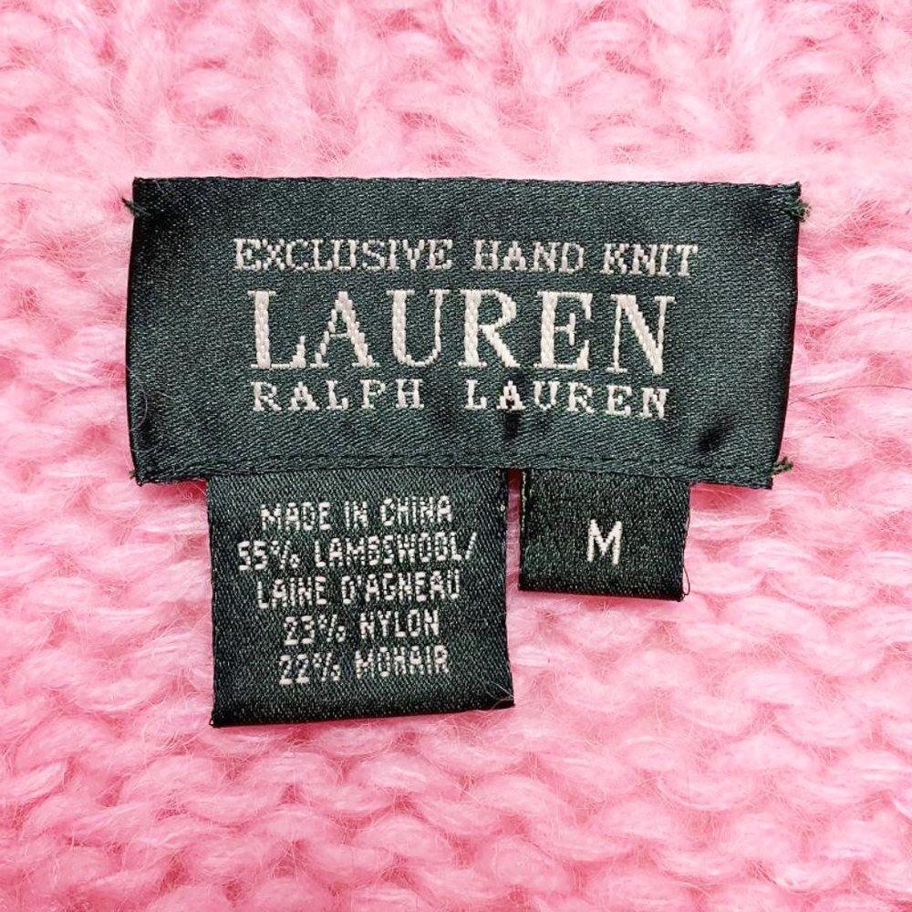 RALPH LAUREN Hand Knit Shawl Collar Fisherman Sweater - Picture 8 of 8